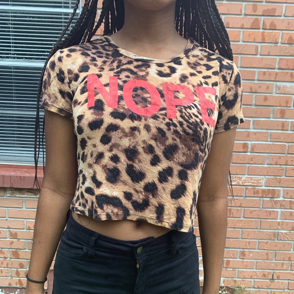 Leopard crop top